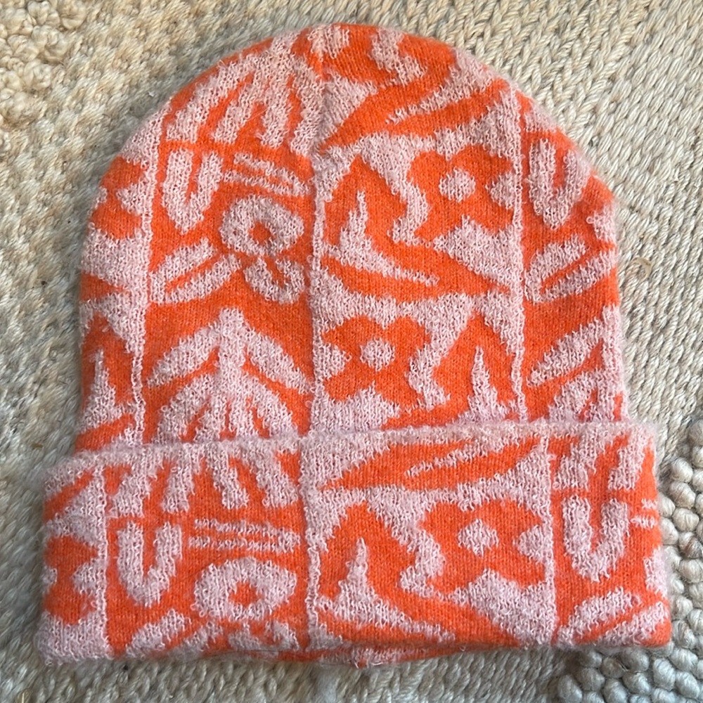 Orange & Pink Winter Hat from Anthropologie.